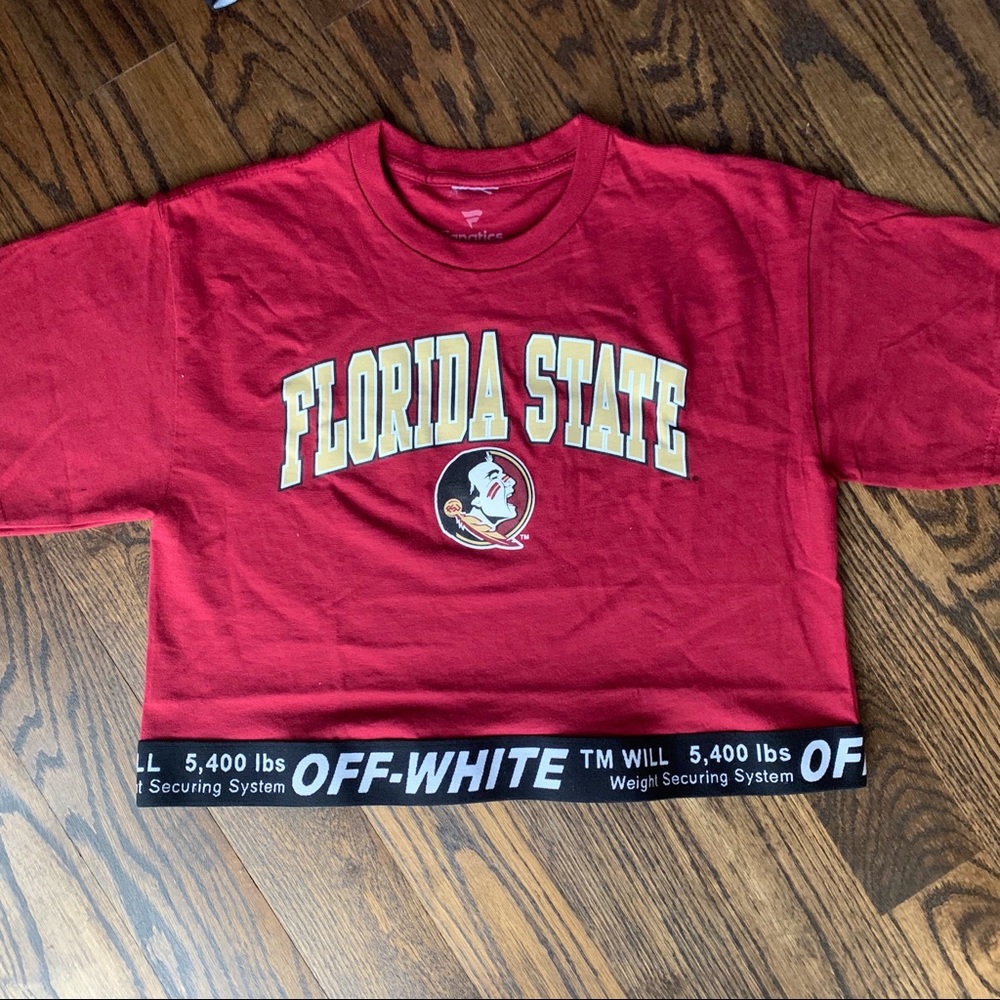 Florida State Designer inspired elastic band Top